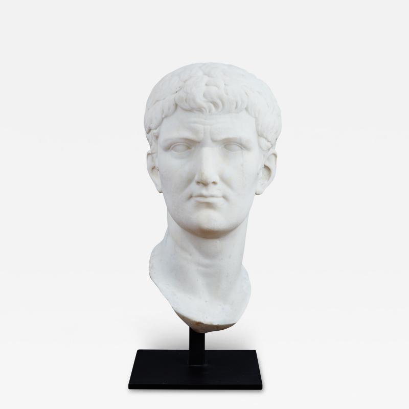 Carrara Marble Bust of Roman Emperor Circa 1820 