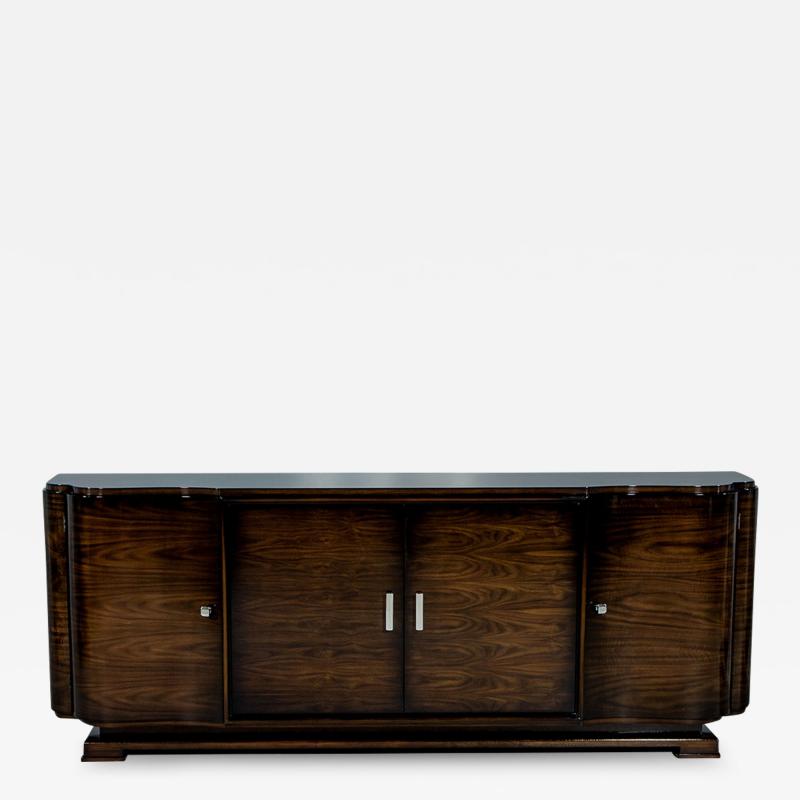Carrocel Custom Art Deco Style Walnut Sideboard Buffet