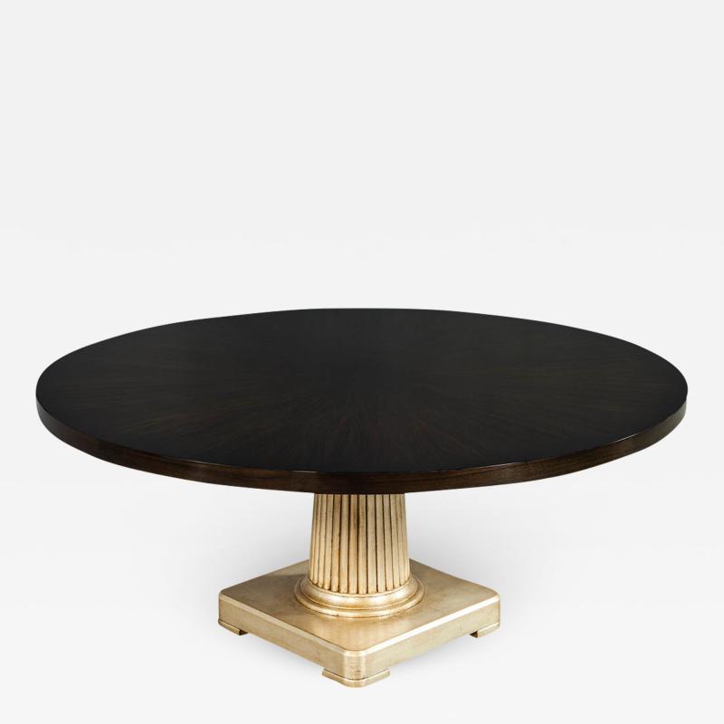 Carrocel Custom Sunburst Round Walnut Dining Table