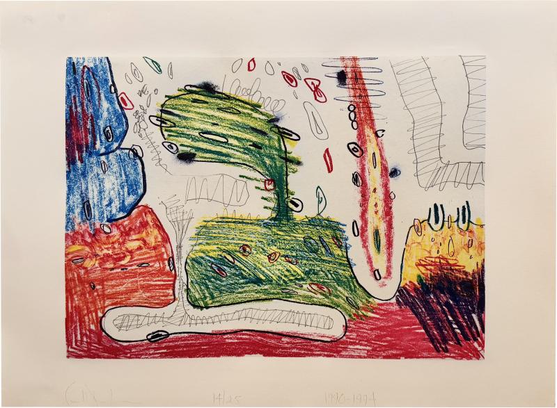 Carroll Dunham Colored Etching II Signed and Numbered