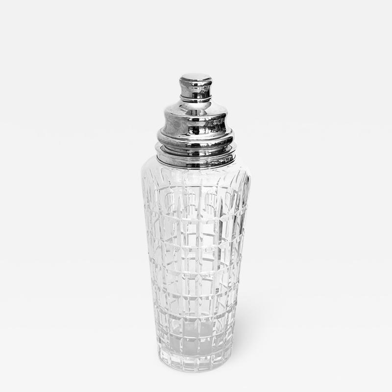 Cartier Crystal and Sterling Cocktail Shaker 1940s