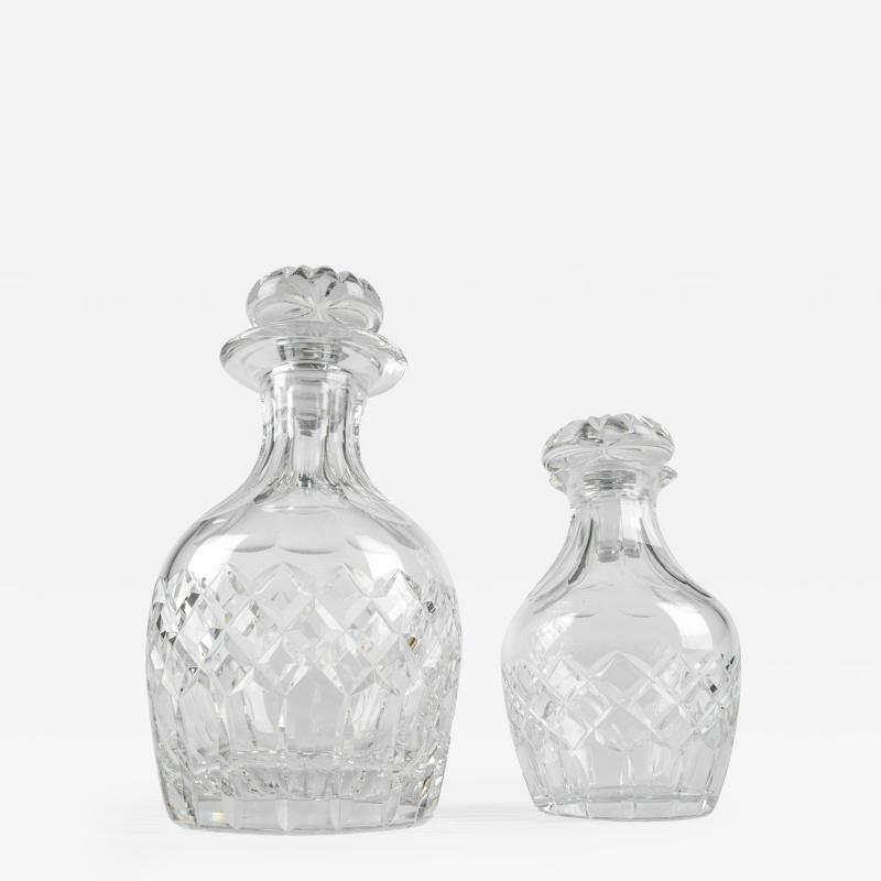Cartier Cut Crystal Barware Pair of Decanter