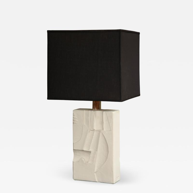 Carved Ceramic Table Lamp