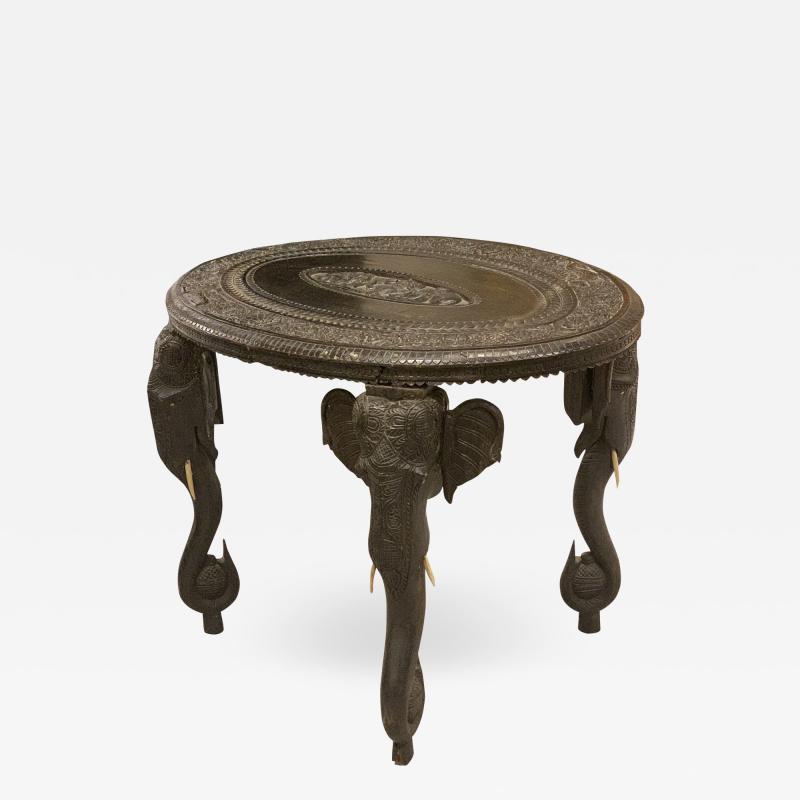 Carved Ebony Center Table