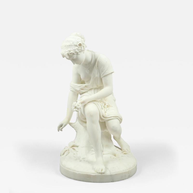Carved Marble Figure of Classical Young Lady