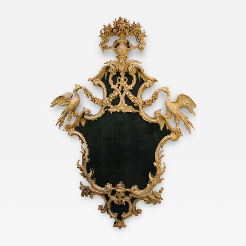 Carved and gilded rococo looking glass circa 1755