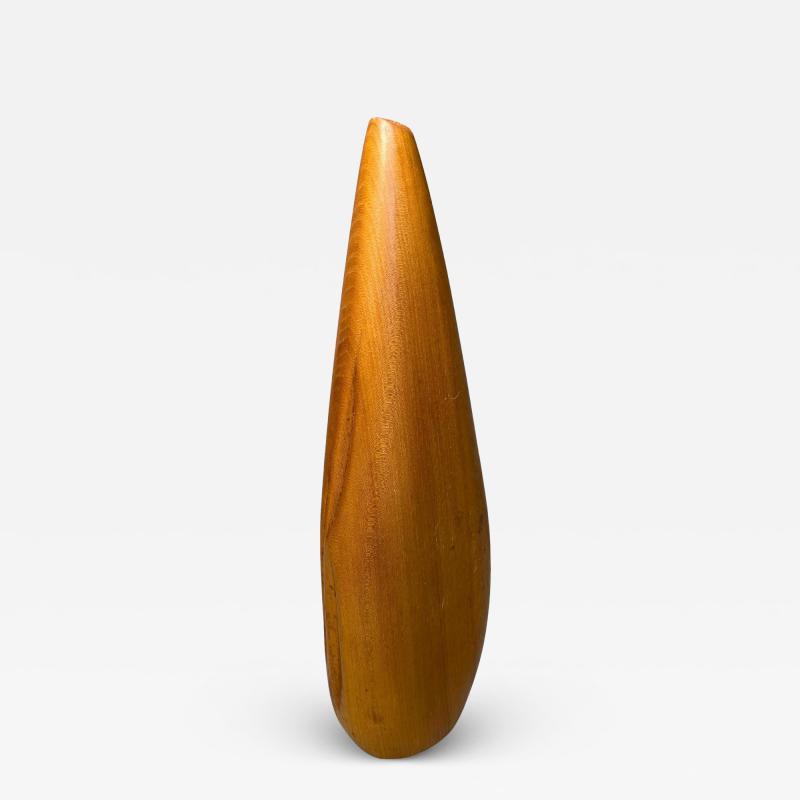 Carved wood soliflore vase France circa 1960