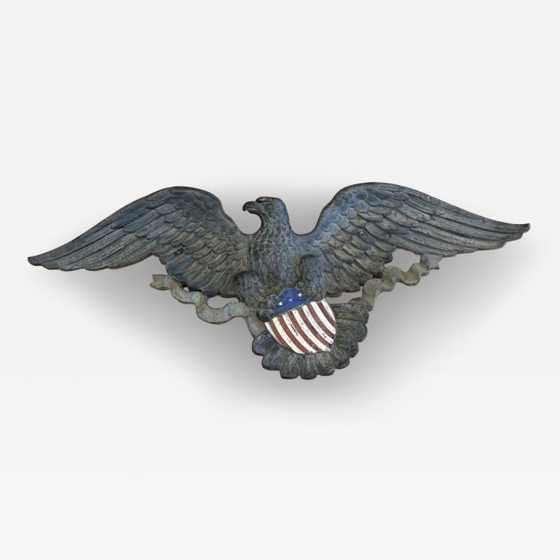 Cast Metal Eagle Plaque
