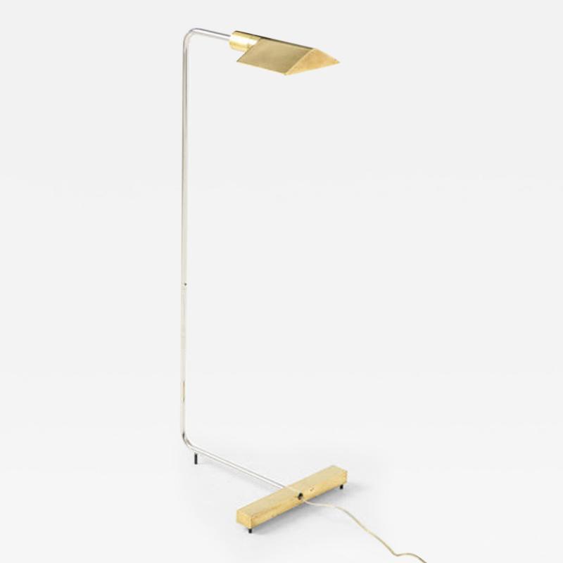 Cedric Hartman Brass and Chrome Floor Lamp