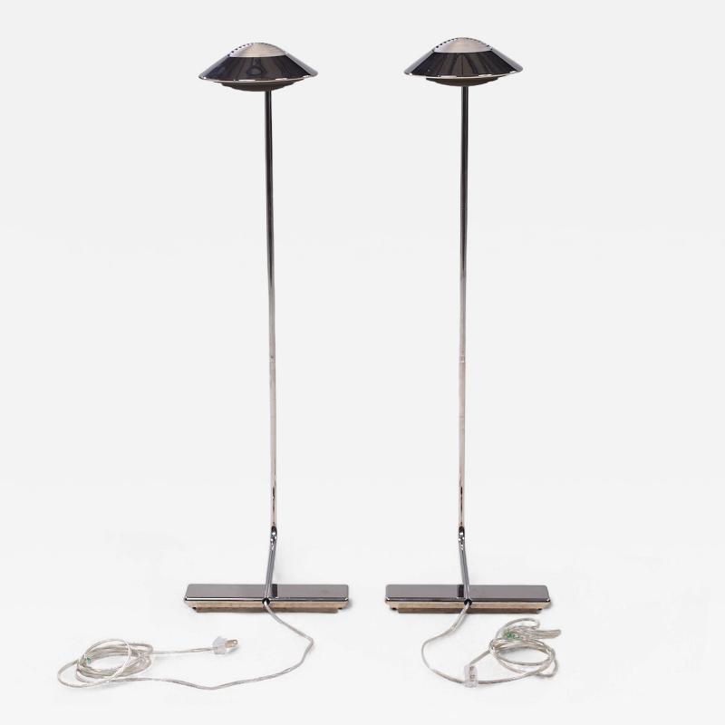 Cedric Hartman Cedric Hartman Mid Century Chrome Floor Lamps Pair