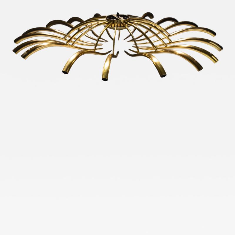 Ceiling Chandelier by Oscar Torlasco for Lumi Italy 1950s