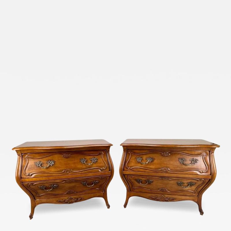 Century French Provincial Bombe Coeur De France Collection Nightstand a Pair