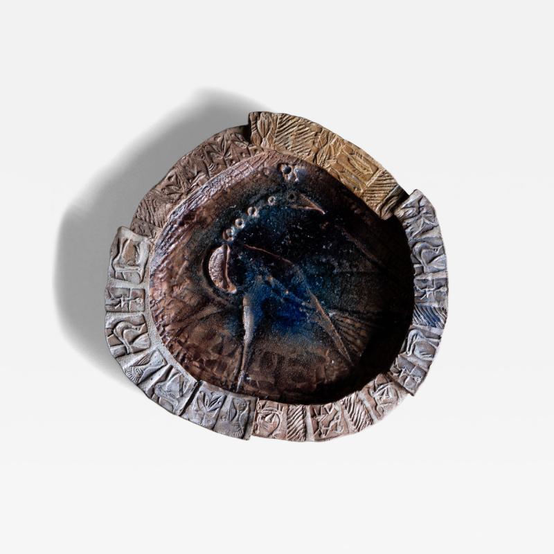 Ceramic Plate attributed to Fiorese Amedeo born 1939 Italy 1970s