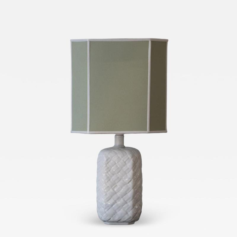 Ceramic Table Lamp with Fabric Lampshade