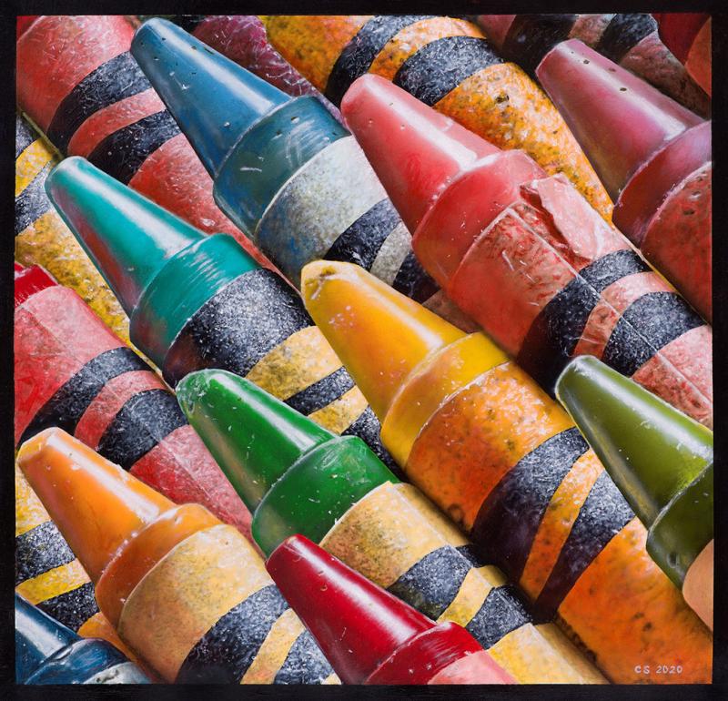 Cesar Santander Diagonal Crayons
