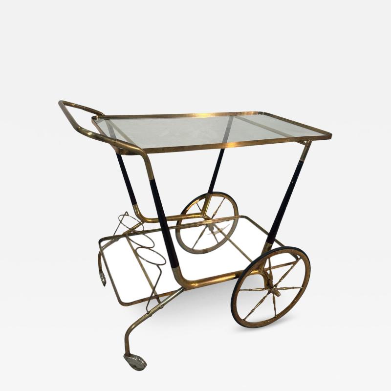 Cesare Lacca Mid Century Italian Bar Cart by Cesare Lacca 1970