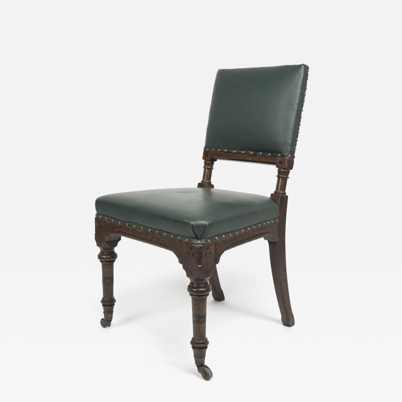 Charles Bevan Charles Bevan for Marsh Jones Gothic Revival Side Chair with Chamfered Edges