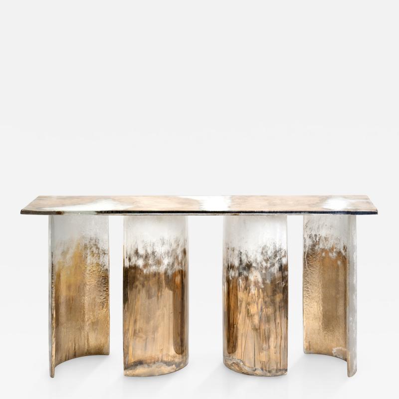 Charles Burnand Cloud Console Made from Hand Silvered Murano Glass