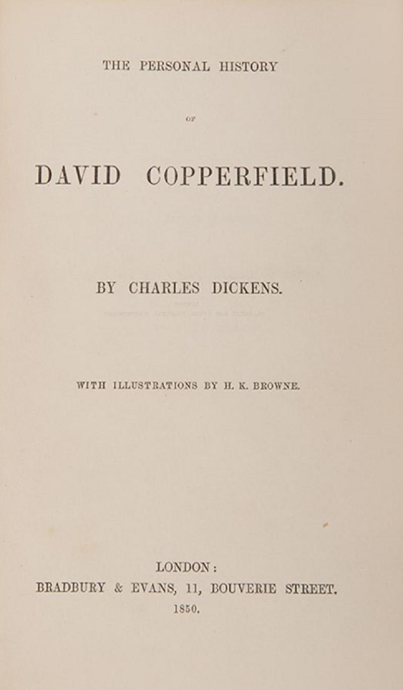 Charles Dickens - The Personal History of David Copperfield. by Charles ...