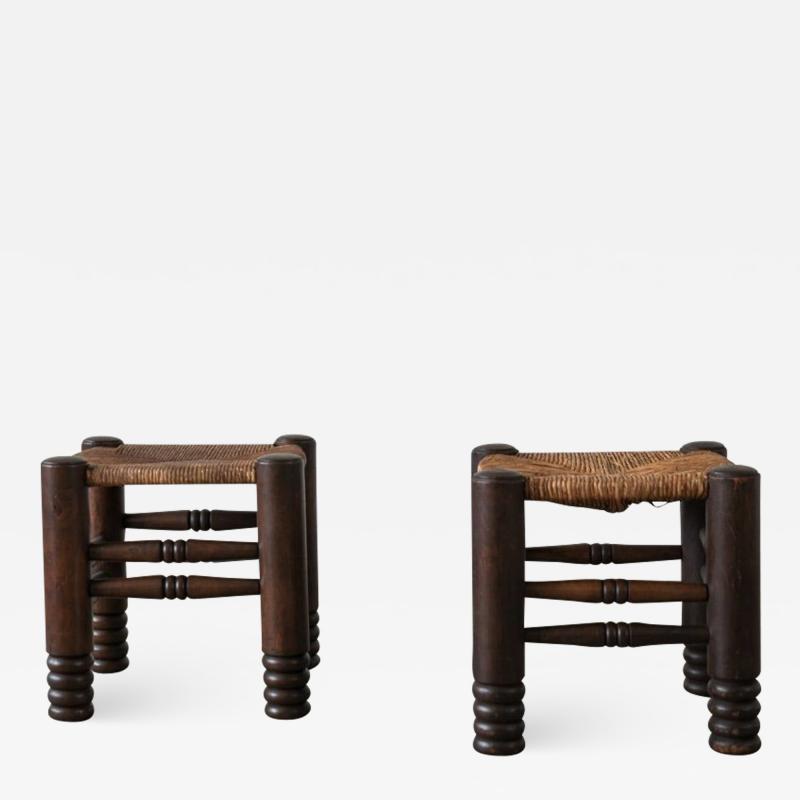 Charles Dudouyt PAIR OF CHARLES DUDOUYT STOOLS