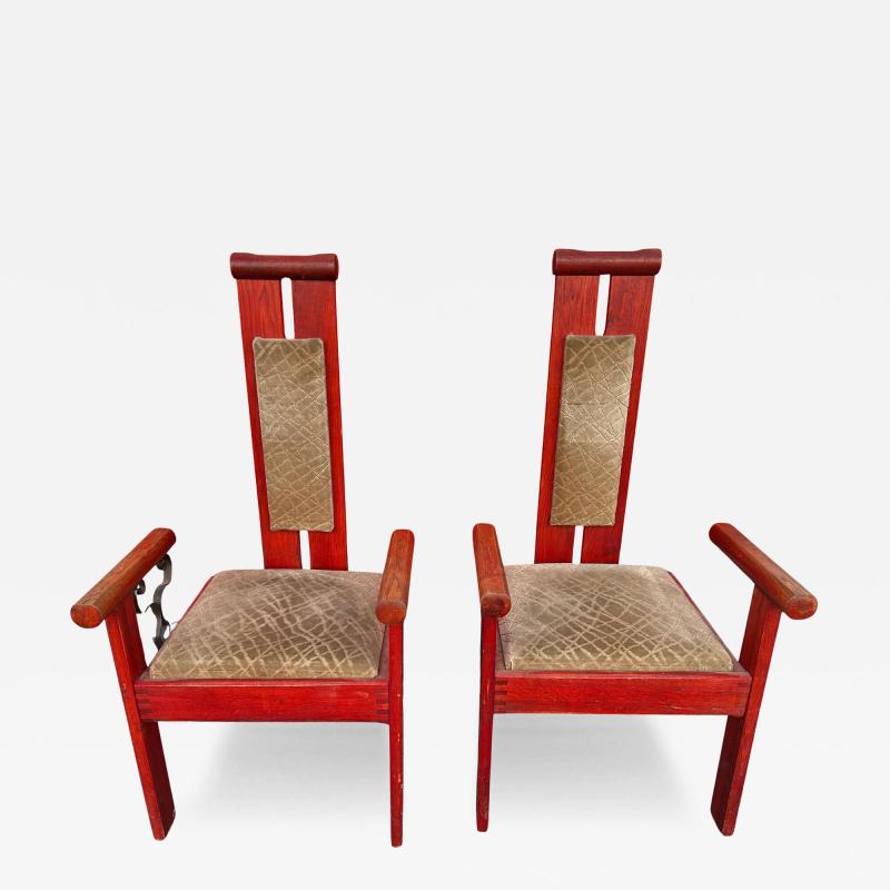 Charles Dudouyt Pair Of Continental Modernist Chairs