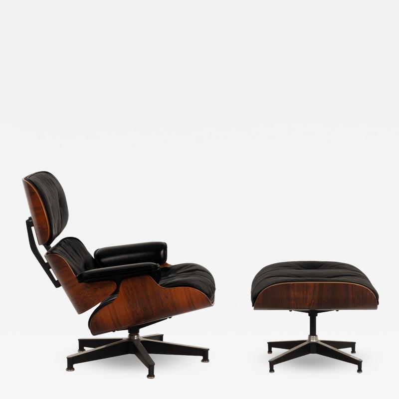 Charles Eames Charles Eames for Herman Miller Lounge Chair and Ottoman in Rosewood 1960c 