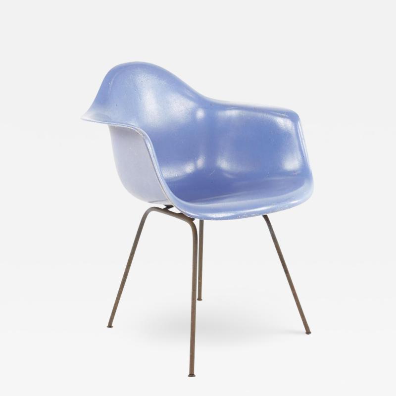 Charles Eames Eames For Herman Miller Mid Century Blue Fiberglass Shell Chair