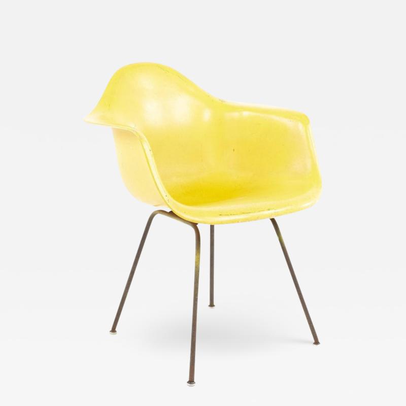 Charles Eames Eames For Herman Miller Mid Century Yellow Fiberglass Shell Chair