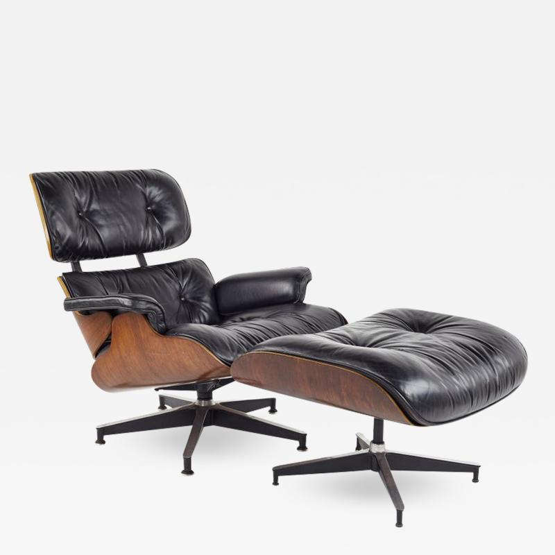 Charles Eames Eames for Herman Miller Mid Century Walnut Lounge Chair with Ottoman
