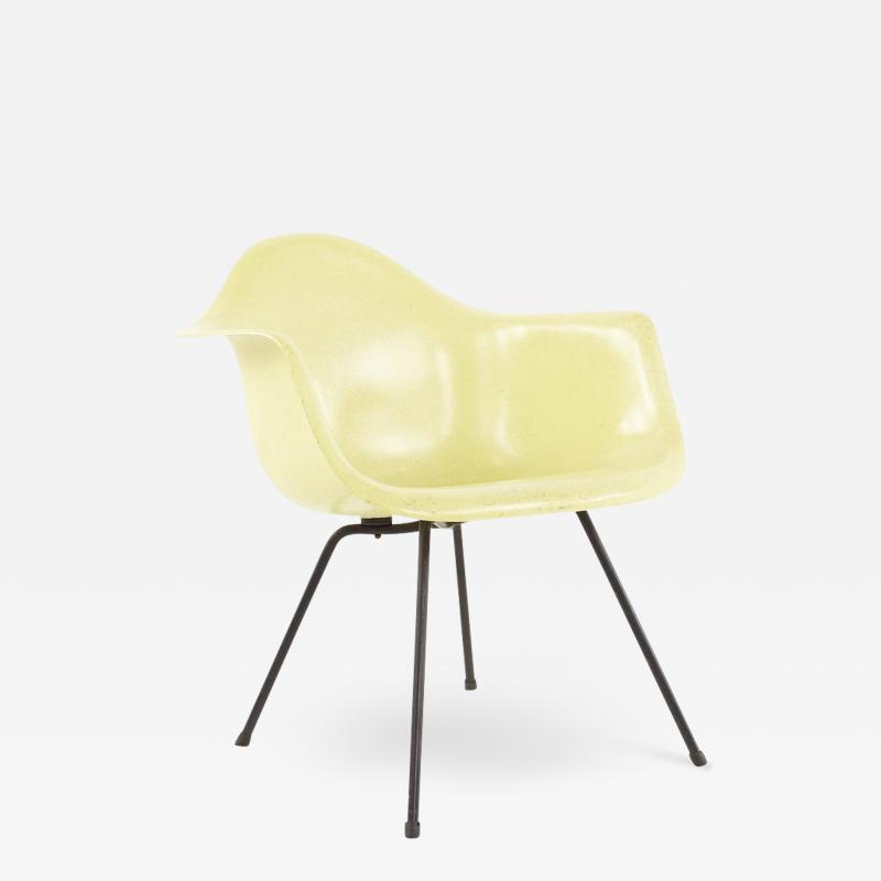 Charles Eames Early Charles and Ray Eames for Herman Mille Yellow Fiberglass Shell Arm Chair
