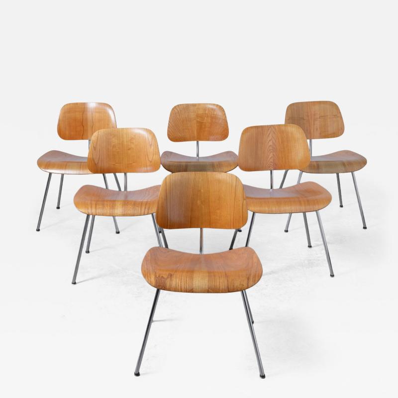 Charles Eames First Generation Charles Ray Eames for Herman Miller DCM Dining Chairs in Ash