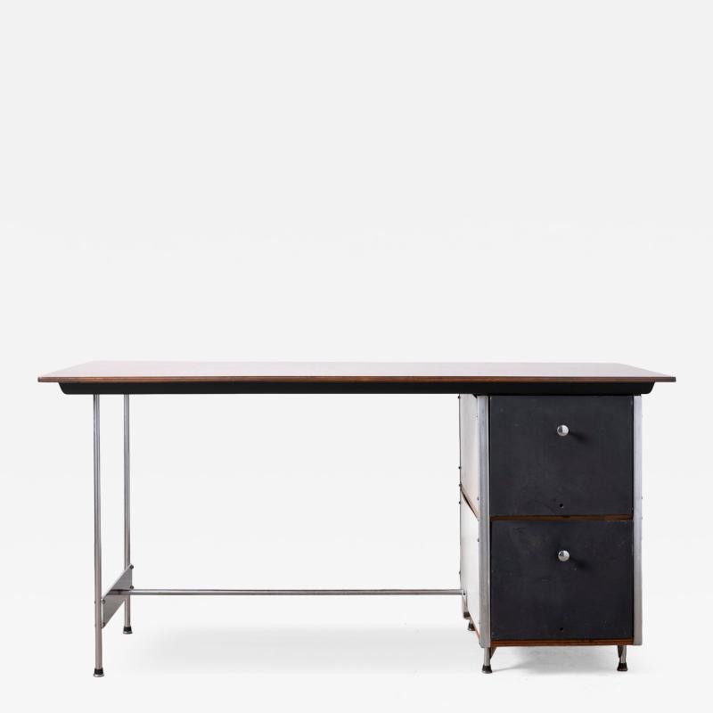 Charles Eames Rare Charles Ray Eames Walnut ESU EDU Desk Model D 20N for Herman Miller 50s