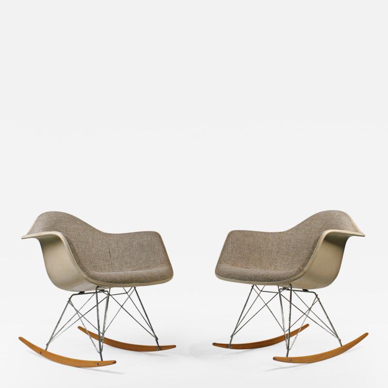 Charles Eames Rocking Chairs by Charles Eames for Herman Miller with Alexander Girard Textile