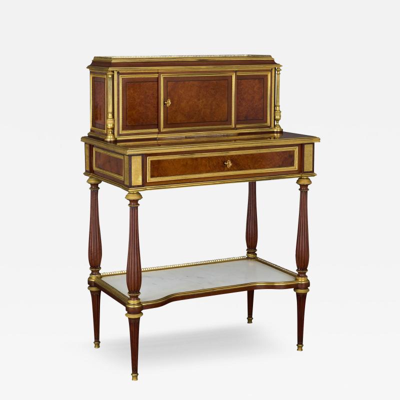 Charles Guillame Winckelsen Antique Louis XVI style mahogany and ormolu bonheur du jour by Winckelsen