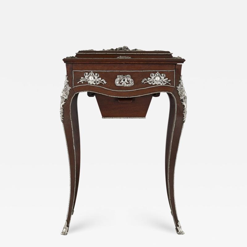 Charles Guillaume Diehl Napoleon III period dressing table mounted with silvered bronze