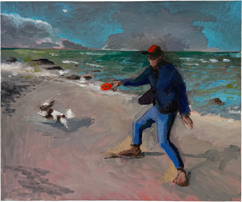 Charles Hasco t Playing with Simone at the Beach 2025