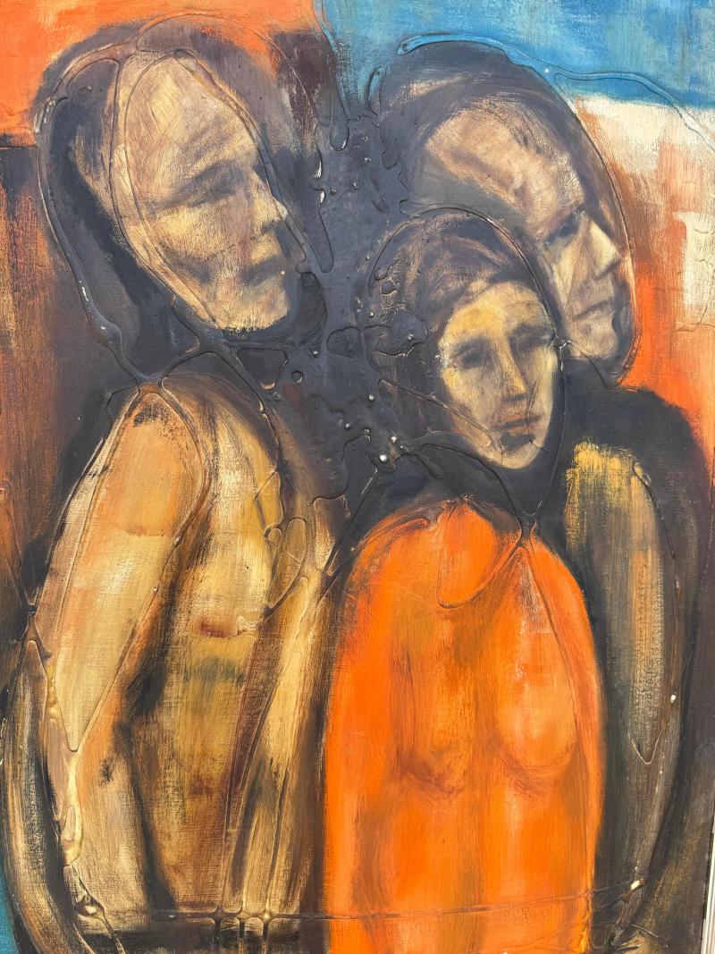 Charles Henry Alston Charles Henry Alston 1957 Large Oil on Masonite Figurative Painting