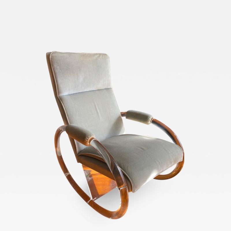 Charles Hollis Jones CHARLES HOLLIS JONES MODERNIST TUBULAR LUCITE ROCKER