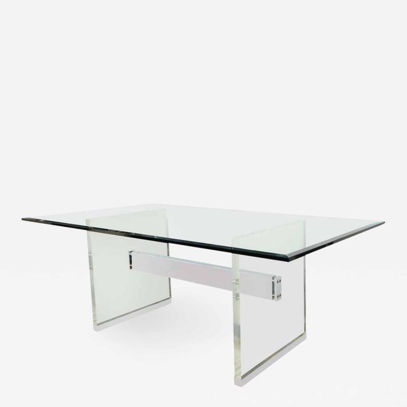 Charles Hollis Jones Charles Hollis Jones Dining Table with Lucite Legs