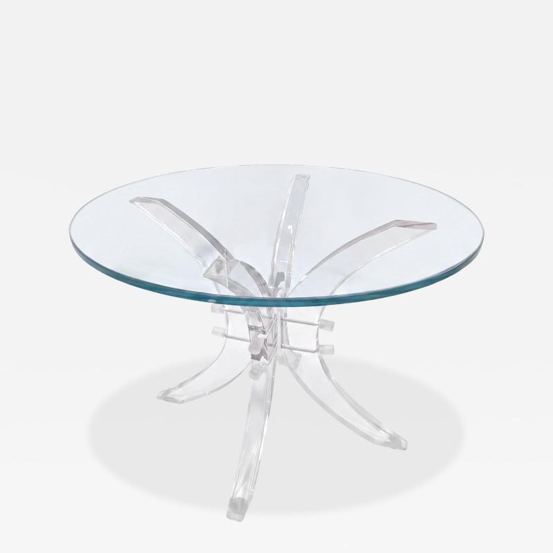Charles Hollis Jones Charles Hollis Jones Lucite Pedestal Table