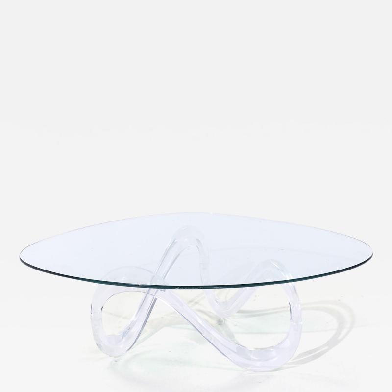 Charles Hollis Jones Charles Hollis Jones Mid Century Lucite Infinity Coffee Table