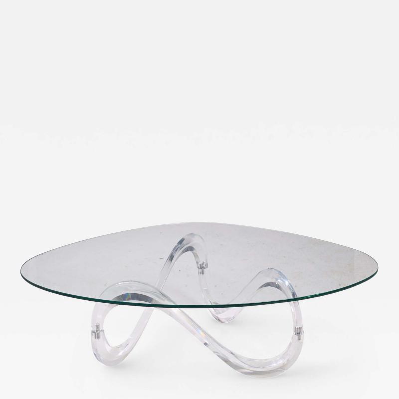 Charles Hollis Jones Charles Hollis Jones Mid Century Lucite Infinity Coffee Table