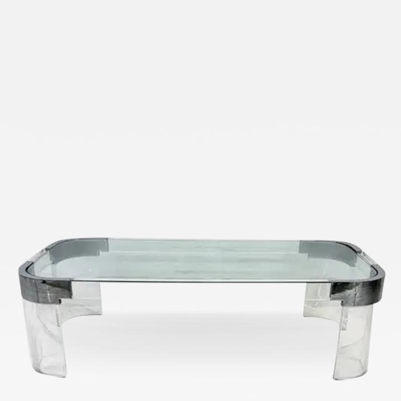 Charles Hollis Jones Charles Hollis Jones Waterfall Coffee Table in Acrylic Chrome 1960s