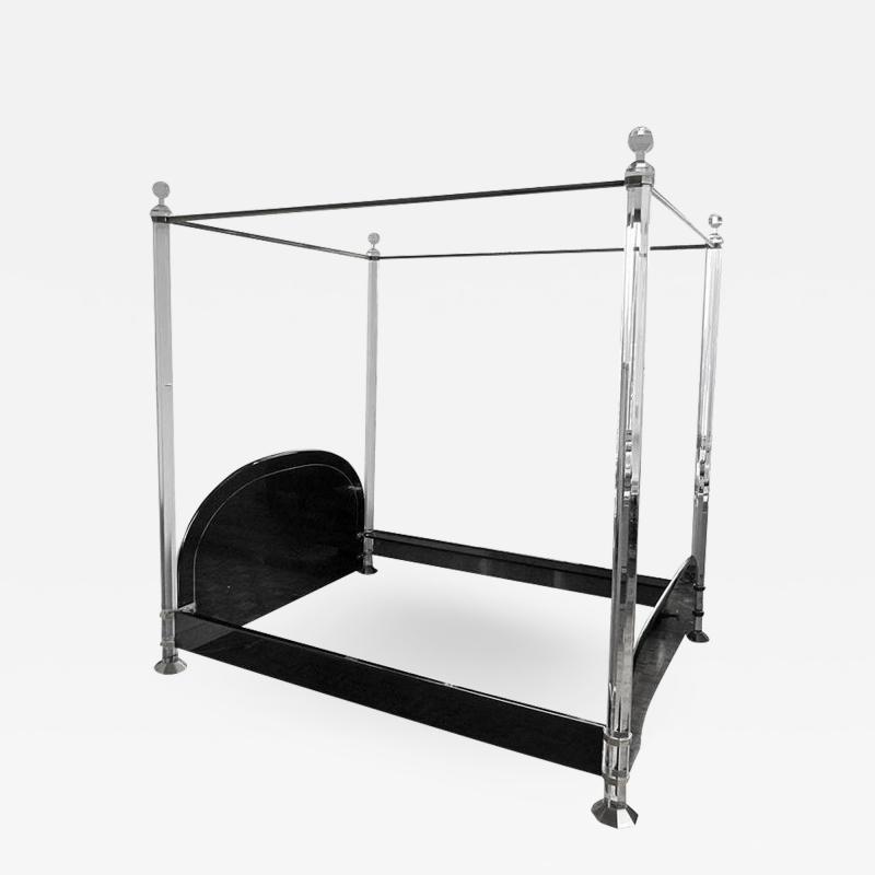 Charles Hollis Jones GREAT LUCITE FOUR POSTER BED ATTRIBUTED TO CHARLES HOLLIS JONES