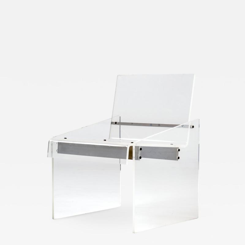 Charles Hollis Jones Lucite Chair in the Style of Charles Hollis Jones