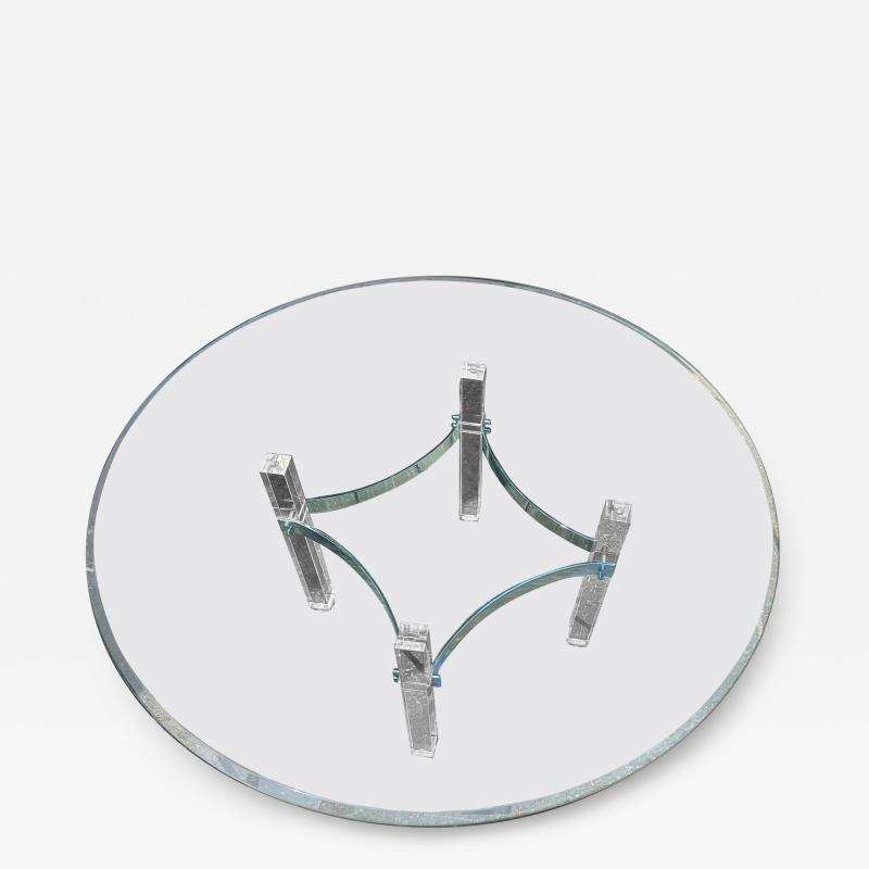 Charles Hollis Jones Stylish Charles Hollis Jones Lucite Chrome Coffee table Mid Century Modern
