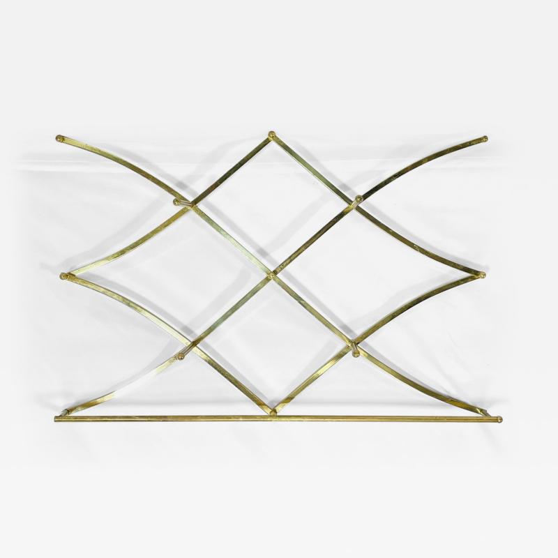 Charles Hollis Jones Treillage Wall Shelving in Solid Brass by Charles Hollis Jones USA 1970s