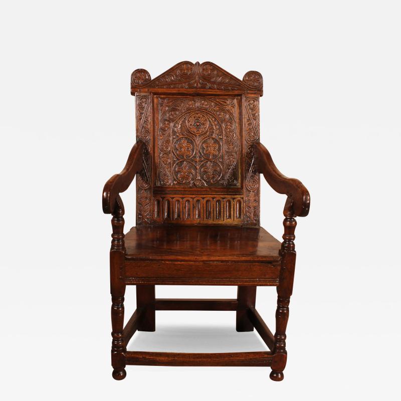 Charles I Joined Oak Armchair Early 17th Century