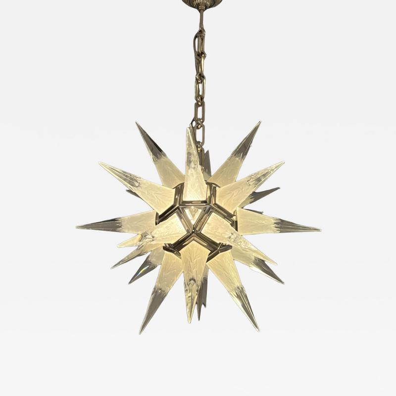 Charles J Weinstein Czech Art Deco Starburst Chandelier Circa 1930 Distributed by C J Weinstein