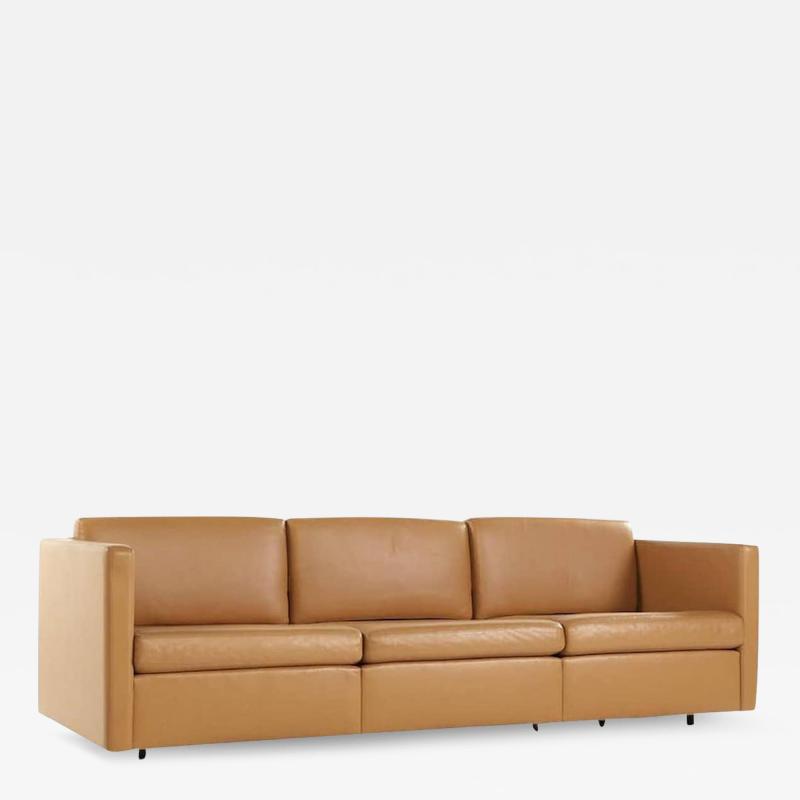 Charles Pfister Charles Pfister for Knoll Mid Century Leather Sofa